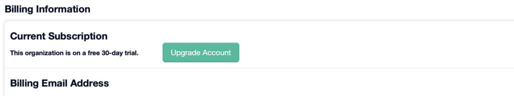 HubDoc trial screenshot featuring 30 day trial.